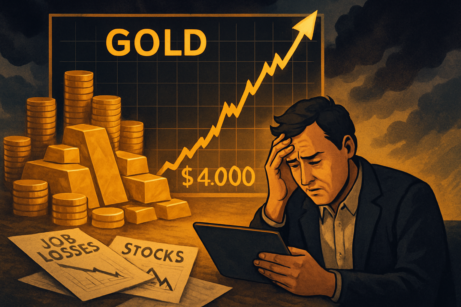 gold climbs back to $4000 as stock market tumbles and economic uncertainty looms